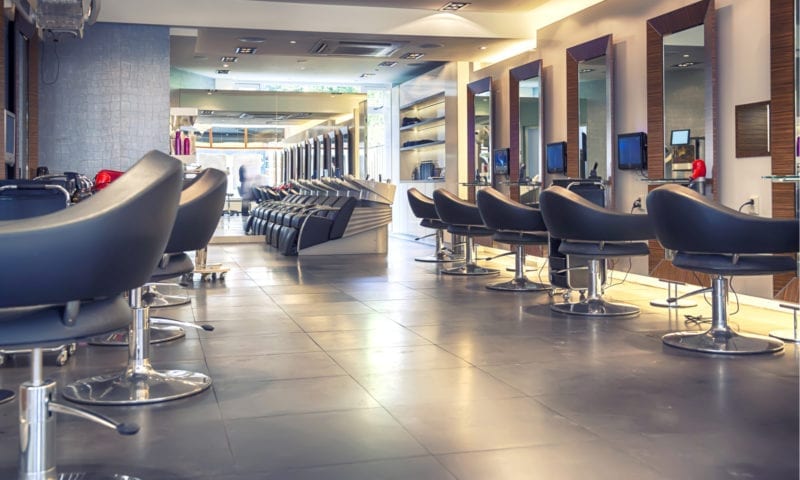 interior of modern hair salon
