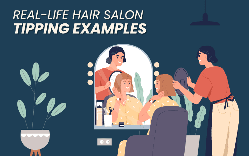 Hair salon tipping examples graphic