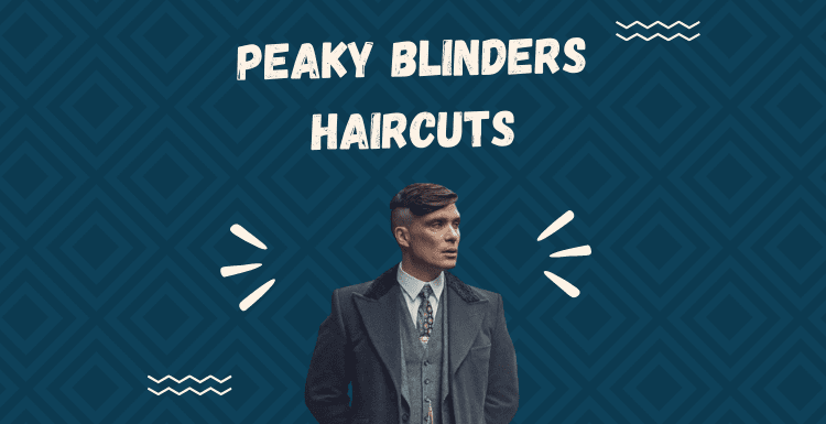 Image titled Peaky Blinders Haircuts featuring a character standing in a coat against a blue background