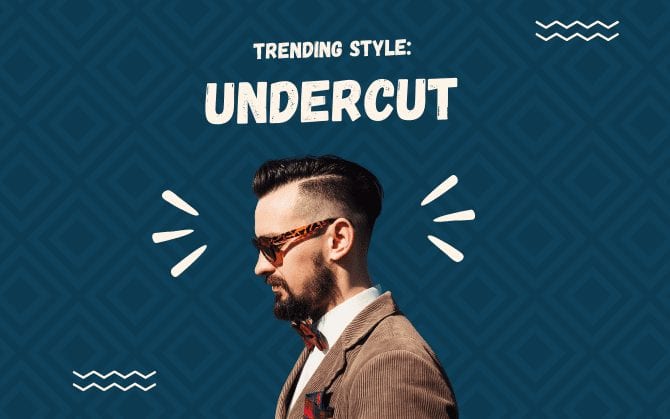 Image titled Trending Style: Undercut featuring a dapper looking man with the style floating against a blue background