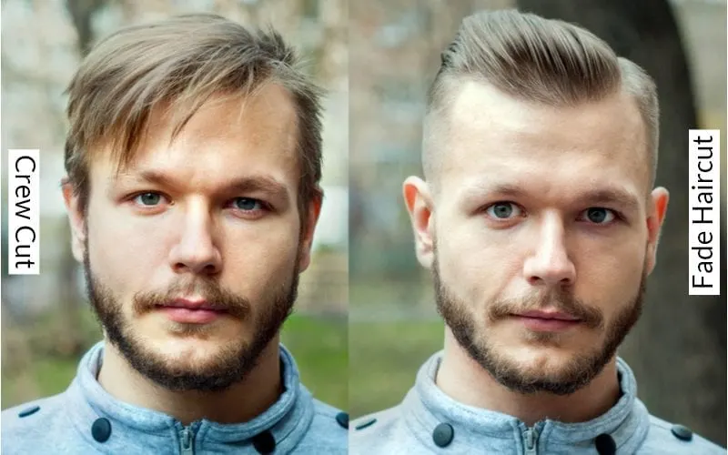 What is a fade haircut vs crew cut