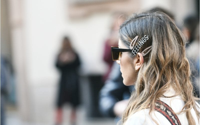 Woman with a barette collection on her head is an unprofessional hairstyle