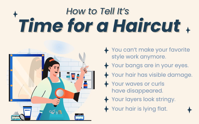 How to tell it's time for a haircut graphic