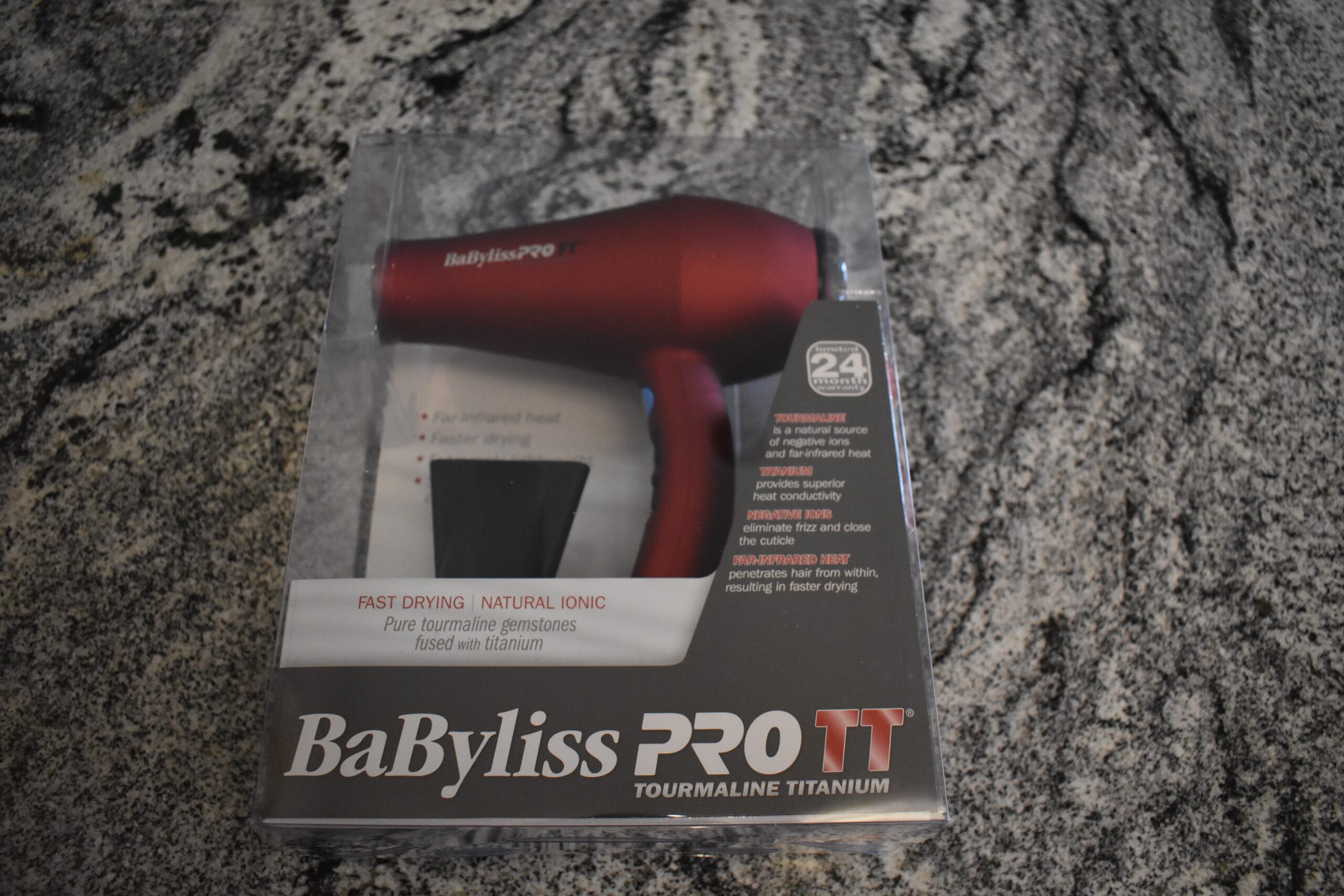 Babyliss pro tt in its transparent box on a counter