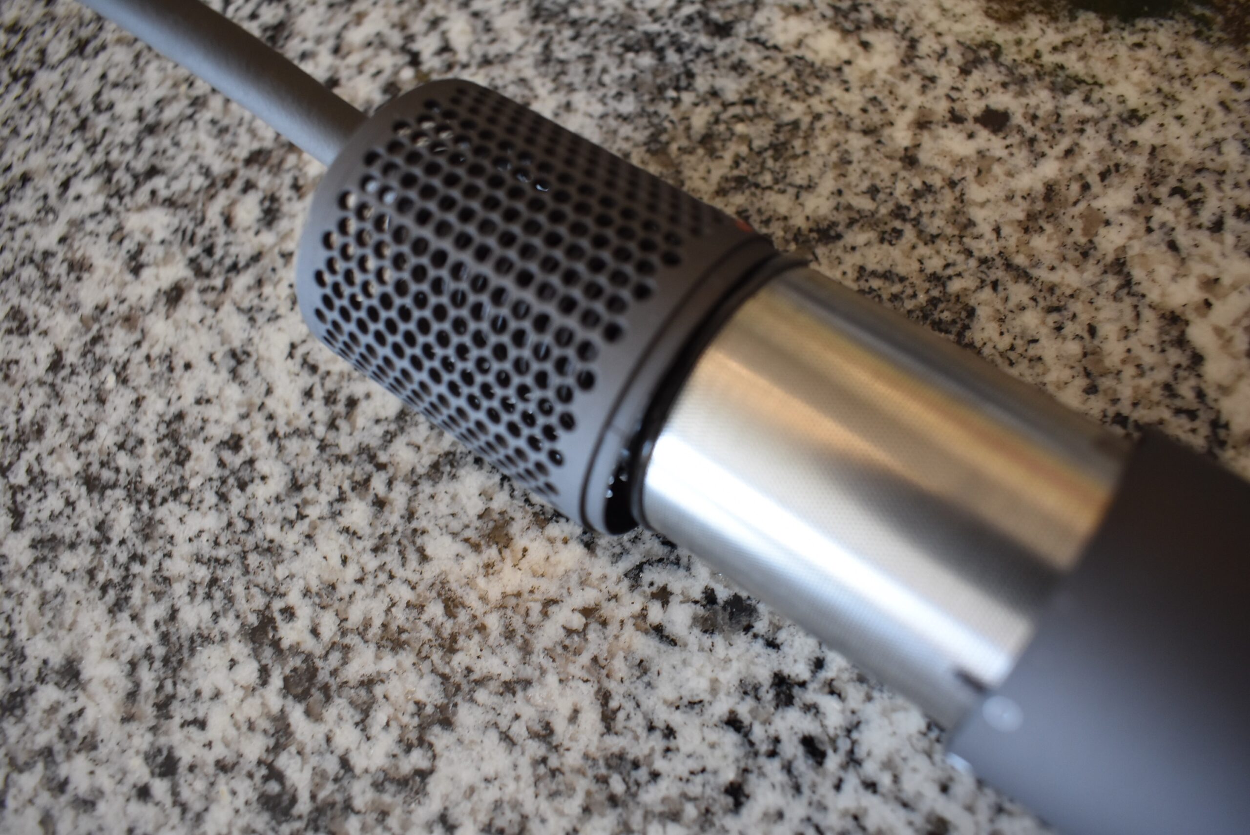 The filter cover close up of a Dyson hair dryer review