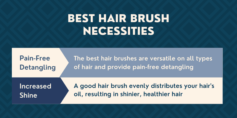 Graph highlighting the necessities of the best hair brushes