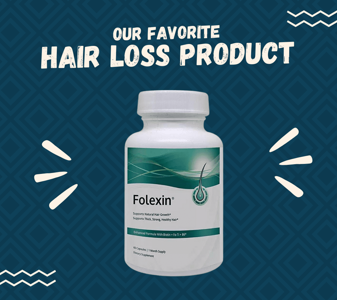 Graphic of Folexin, our favorite hair loss product that actually works
