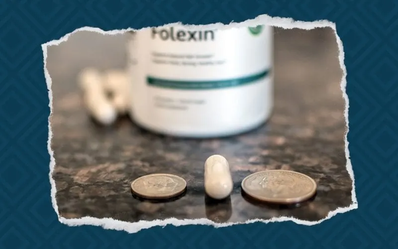 Folexin cons showing a close up of the pill size for a Folexin Review