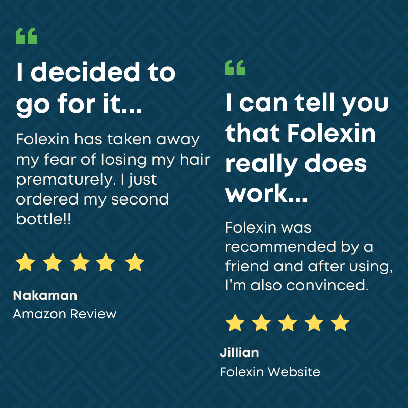 Real Folexin user reviews put into a nice looking graphic