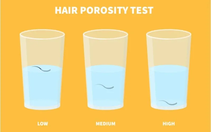 For a piece on how often should you apply a hair mask, a chart showing the first step in answering the question -- determining hair porosity