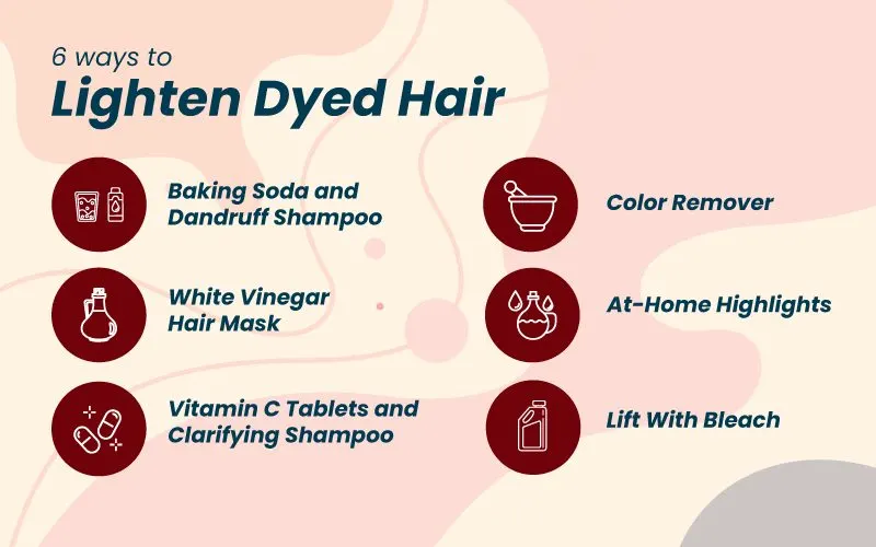 6 ways to lighten dyed hair