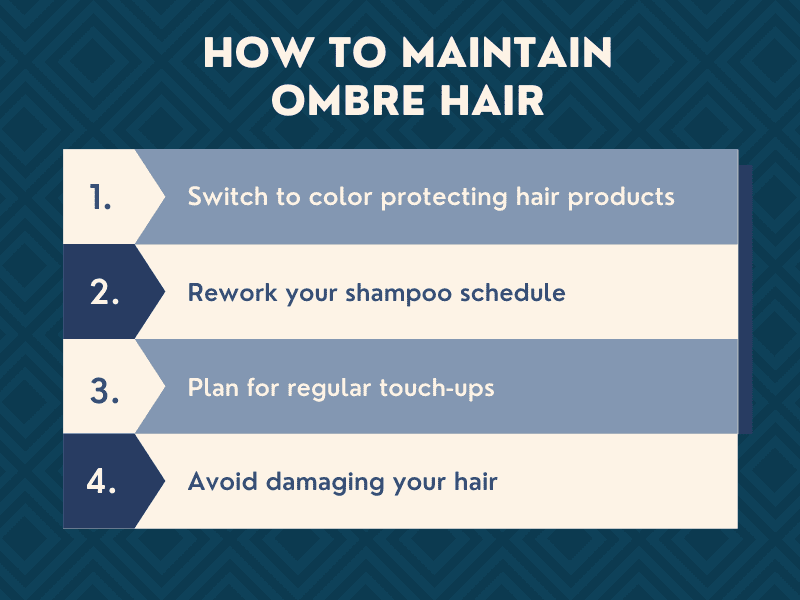 How to maintain ombre hair graphic