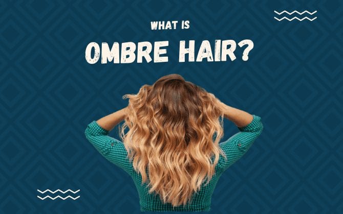 What is ombre hair graphic showing a woman with this style