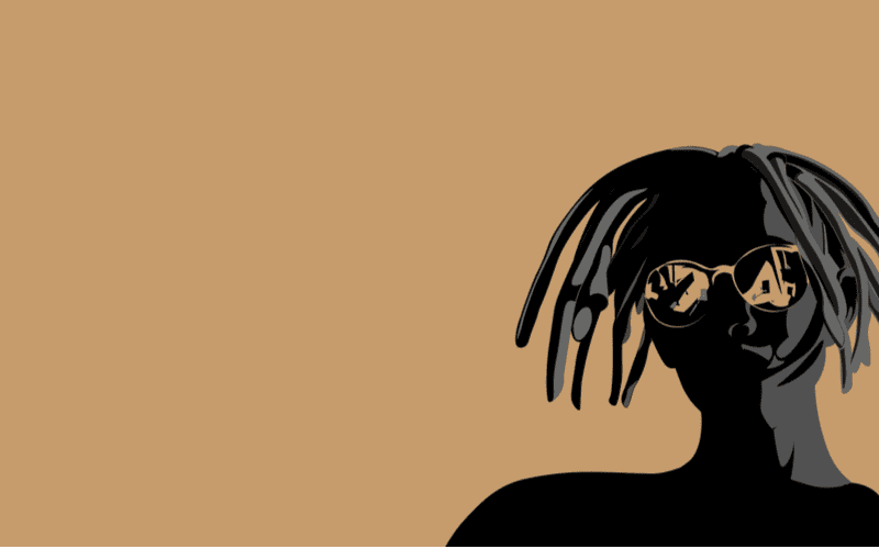 For a piece on how to get dreadlocks, a graphic of the man from the earlier image standing in front of a brown background