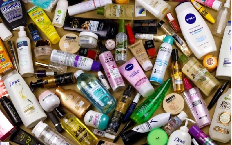 Disposing of expired shampoo and hair products lay flat image