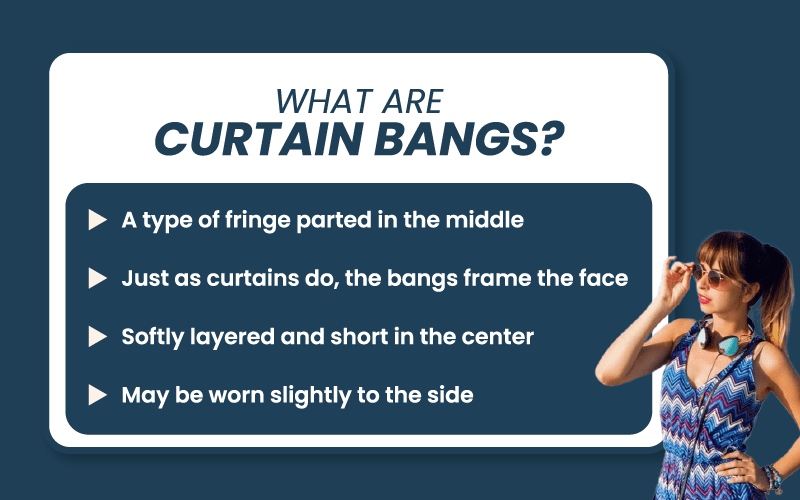 What are curtain bangs graphic table