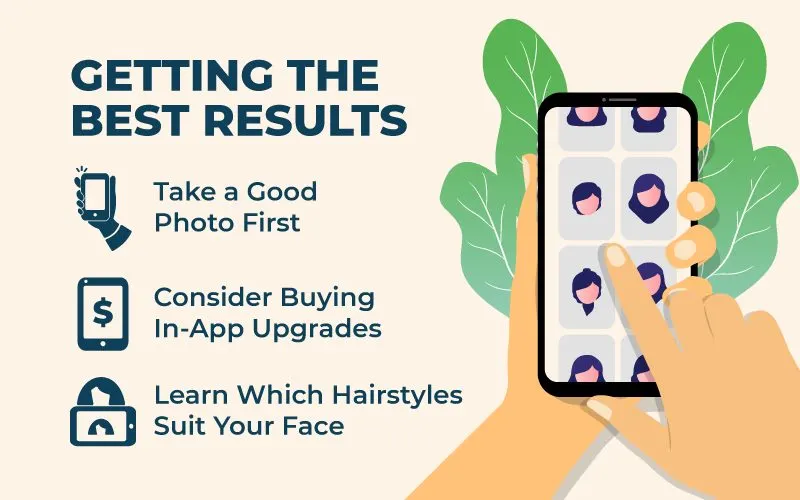 Getting the best results from a hairstyle try on app
