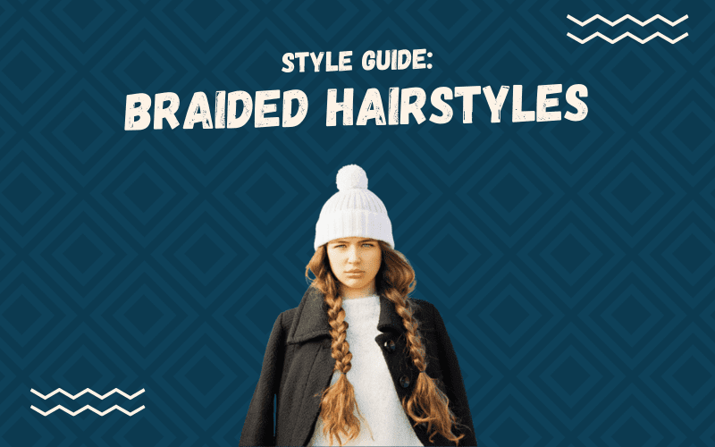 Image titled Style Guide: Braided Hairstyles with a cut-out of a woman on a blue background