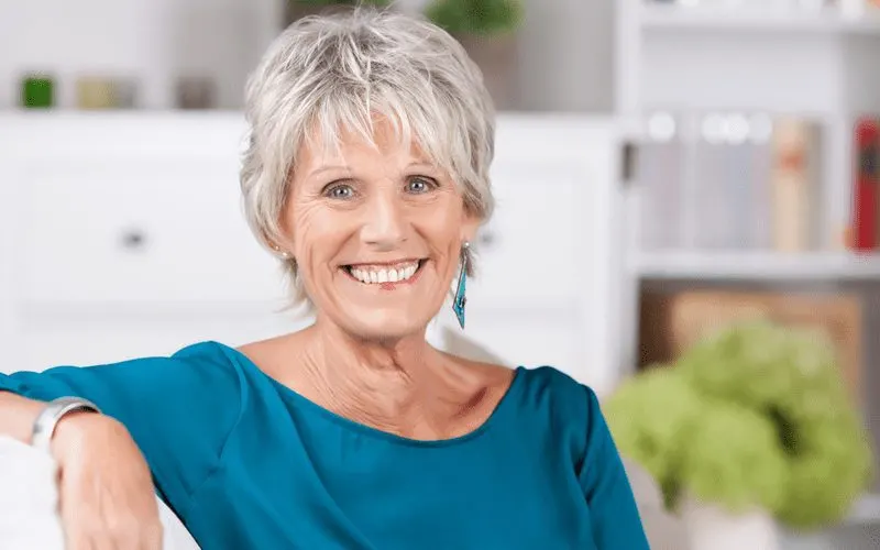 Silver Short Shag as an example for hairstyles for women over 50
