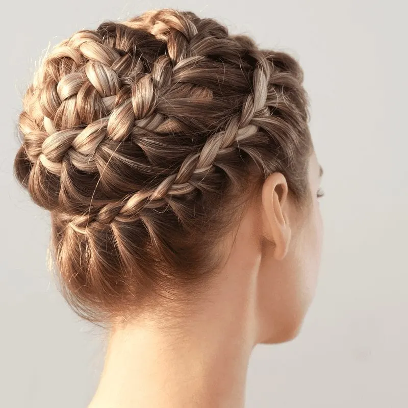 Spiral French Crown type of braid