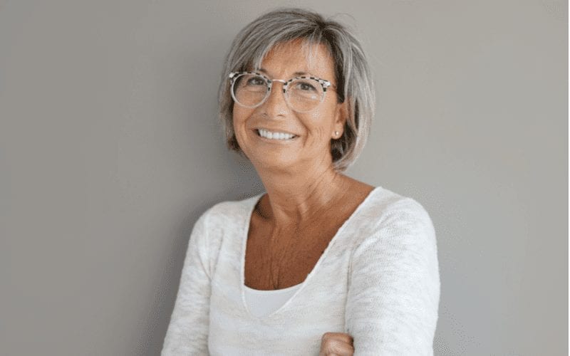 A short haircut for women over 60, Casual Bob With Side Bangs