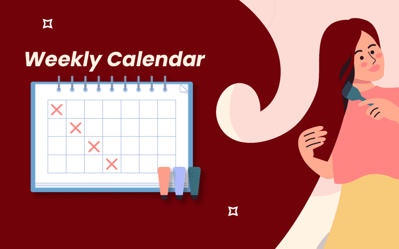How often should you dye your hair displayed on a calendar