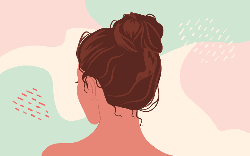 How to get fluffy hair using a hair bun graphic