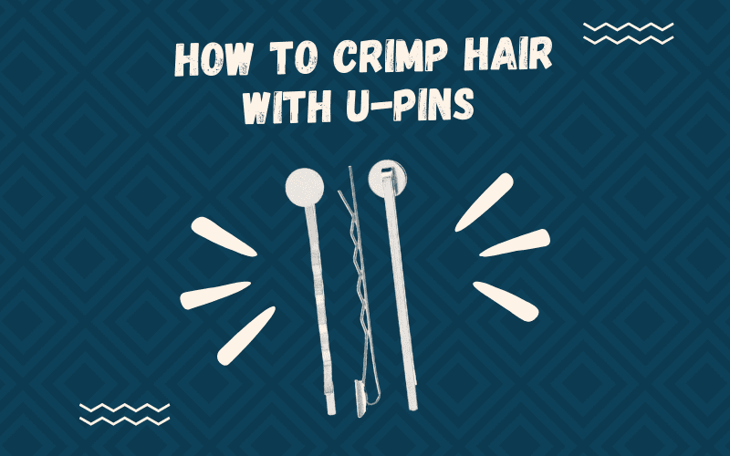 Image titled how to crimp hair with U-Pins featuring this hot styling tool against a blue background