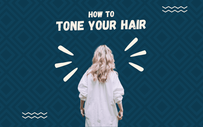 Image titled How to Tone Your Hair featuring a woman with lightened hair smiling against blue background