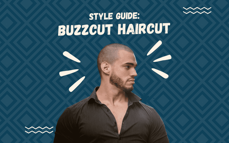 Image titled Style Guide Buzz Cut showing a man rocking such a style against a blue background