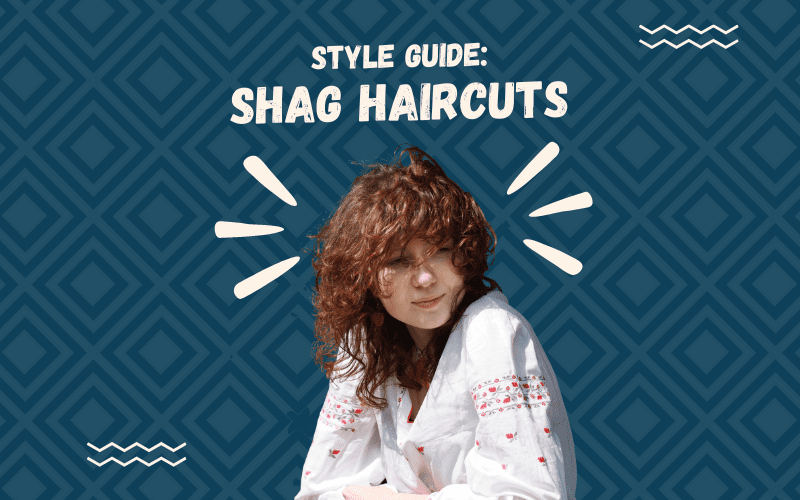 Image titled Style Guide Shag Haircuts featuring a cutout of a woman floating on a blue background
