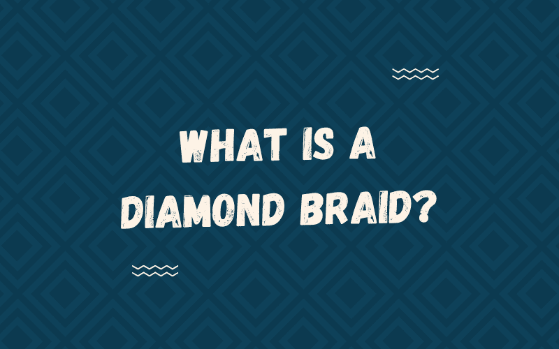Image titled What Is a Diamond Braid against a blue graphic square background