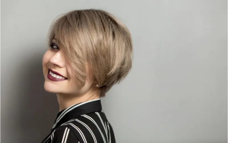 Super side-swept bob with layers