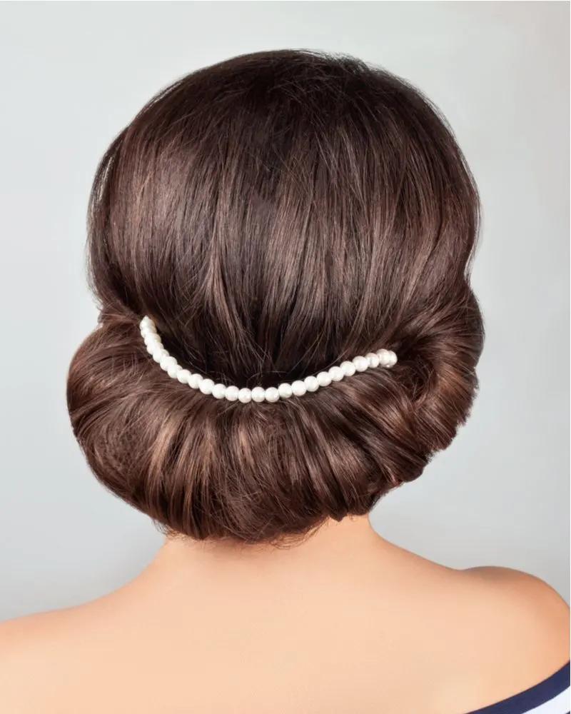Head Band Wrapped Hair featured in an easy updo