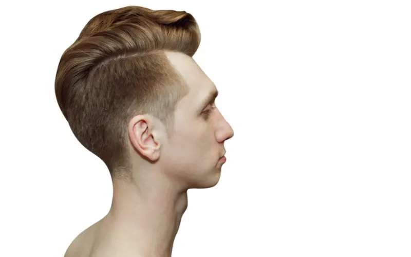 Wavy Edges With Side Part pompadour haircut