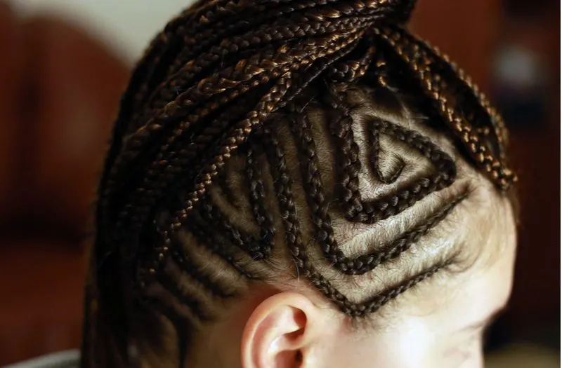 Pyramid Micro-Cornrows as a featured style for a roundup of tribal braids styles