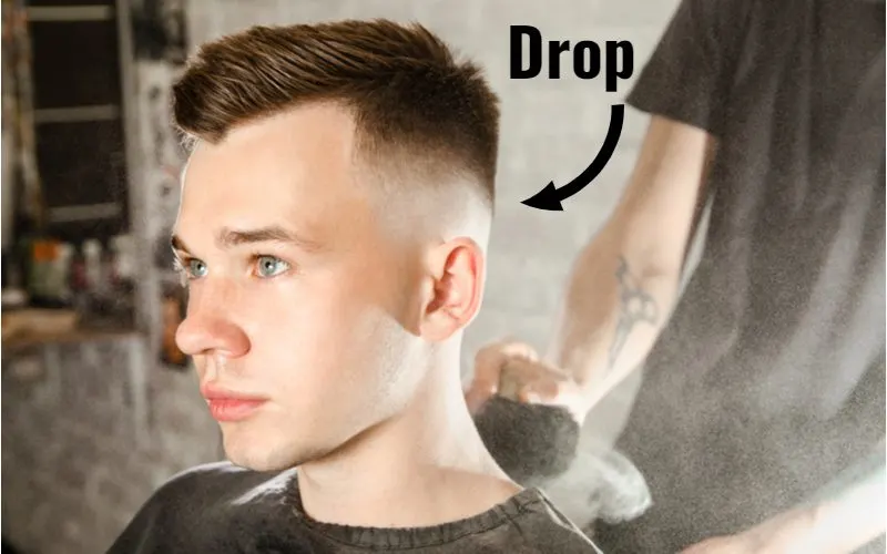 For a piece on drop fades, a curves arrow pointing to the drop in the fade
