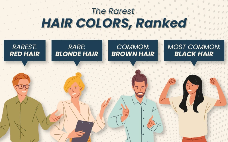 The rarest hair colors graphic