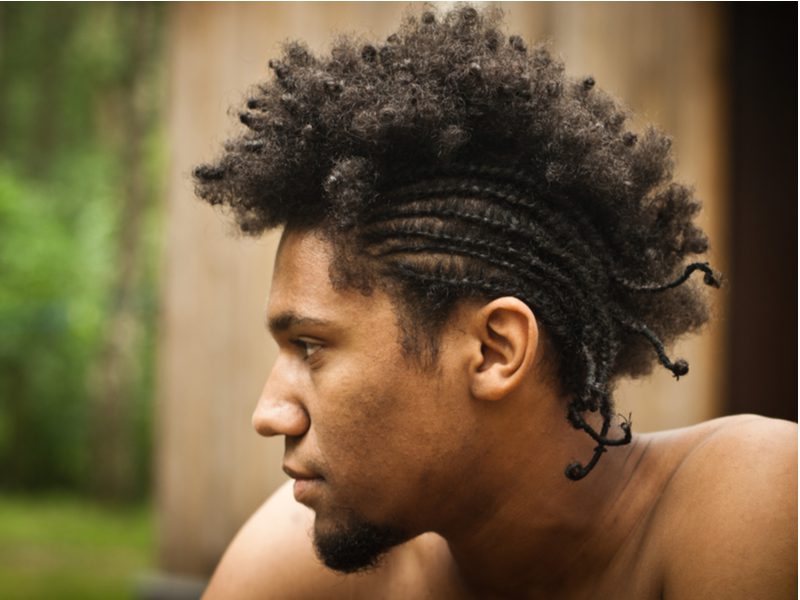 Braided Faux Undercut, a popular black male haircut