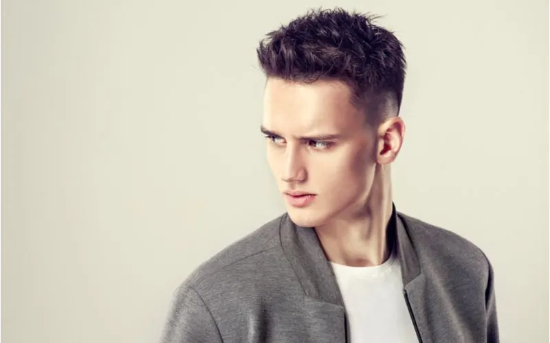 Mid Drop Fade With Long, Tousled Top as a haircut for receding hairlines