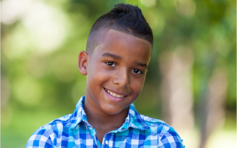 Mohawk Fade With Line-Up haircut idea for little boys