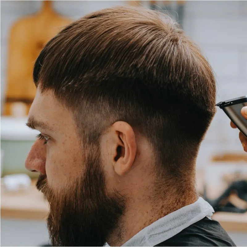 Tapered Bowl Cut Fade, one of the best haircuts for receding hairlines