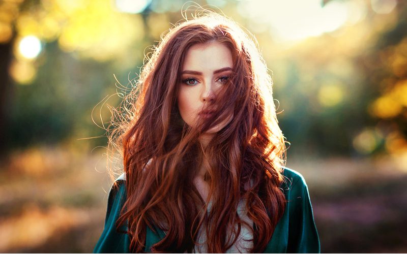 Auburn Hair With Hints of Lilac