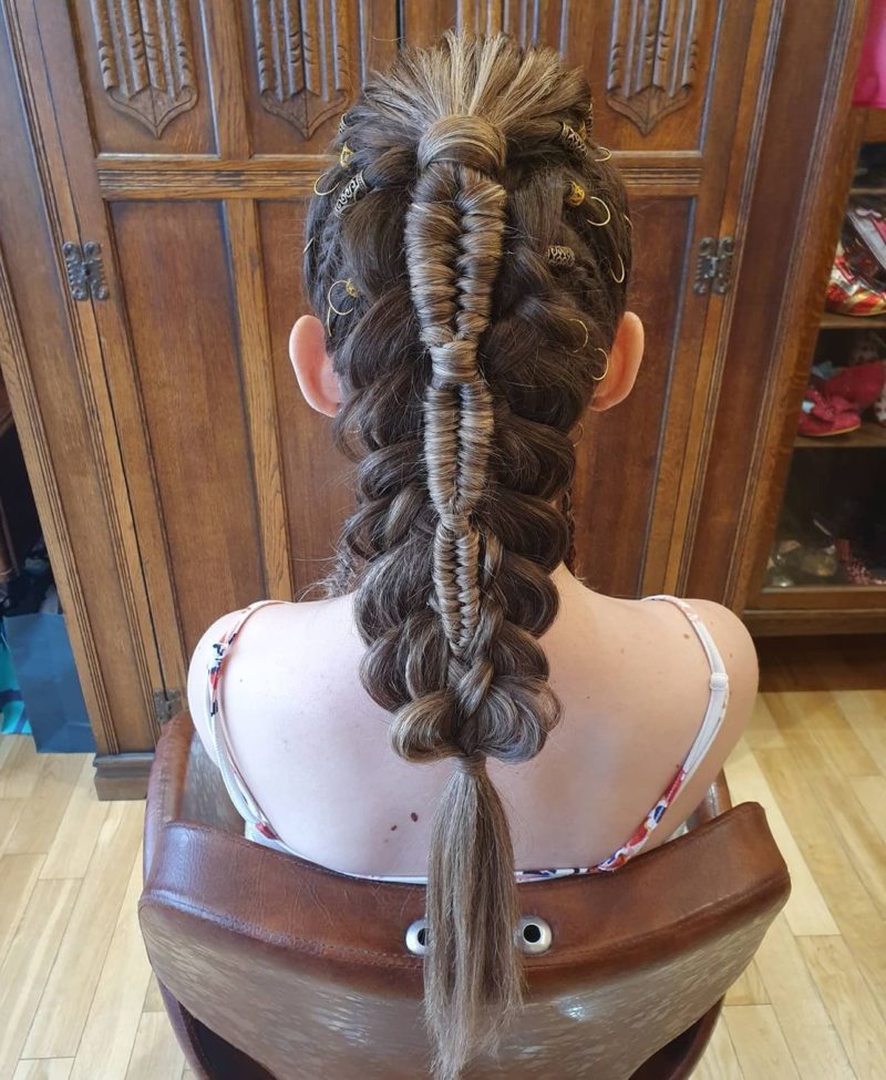 Viking Fishtail braids hairstyle