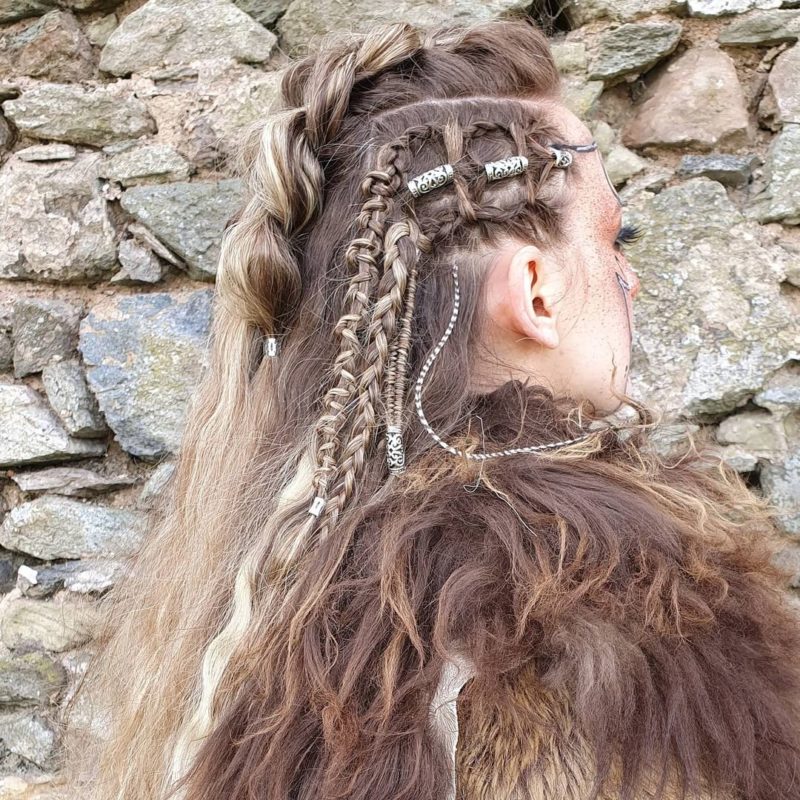 Viking hairstyle with ample volume