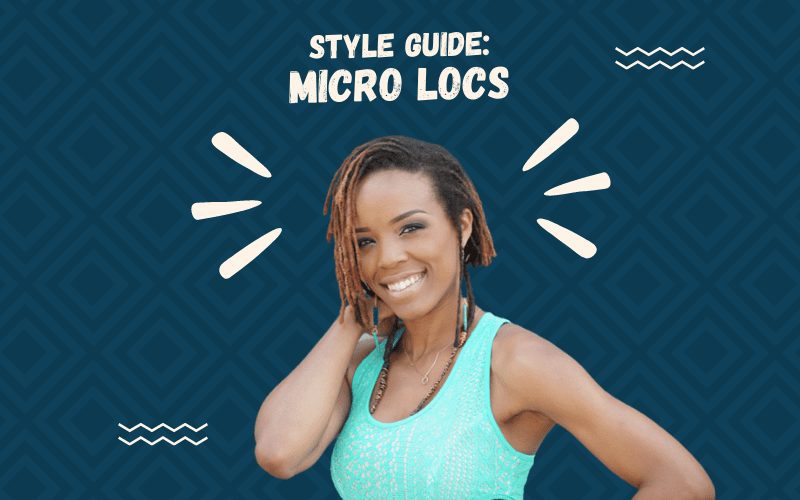 Image titled Style Guide Micro Locs featuring a girl wearing them as an idea for styling this cut