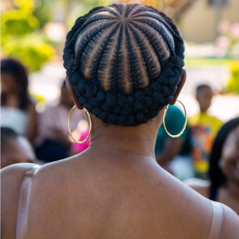 Trendy Halo Braids for black women