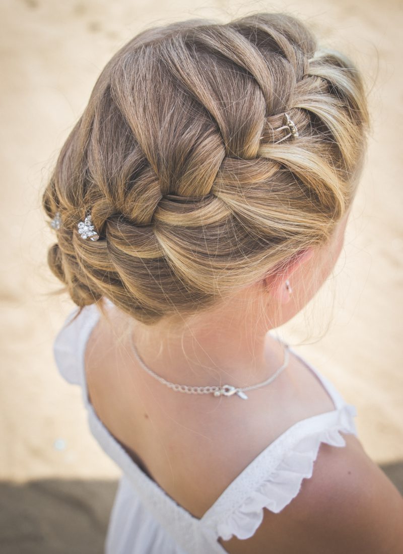 Bridal French Braid as viewed from above