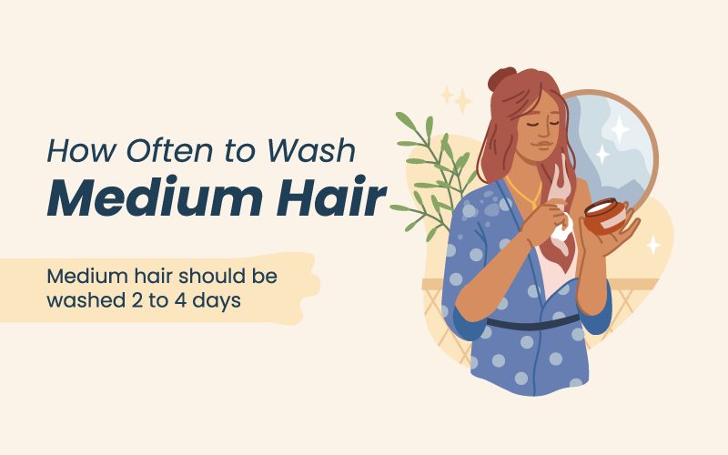 How often to wash medium hair graphic