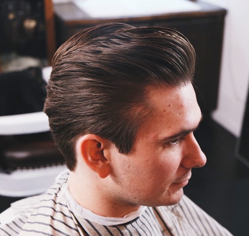 Brushed Back Vintage Men's Haircut
